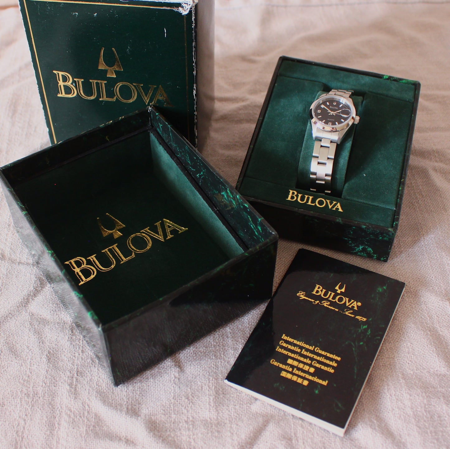 Bulova Womens Explorer Style Watch - 80s - Excellent Condition - Full Set