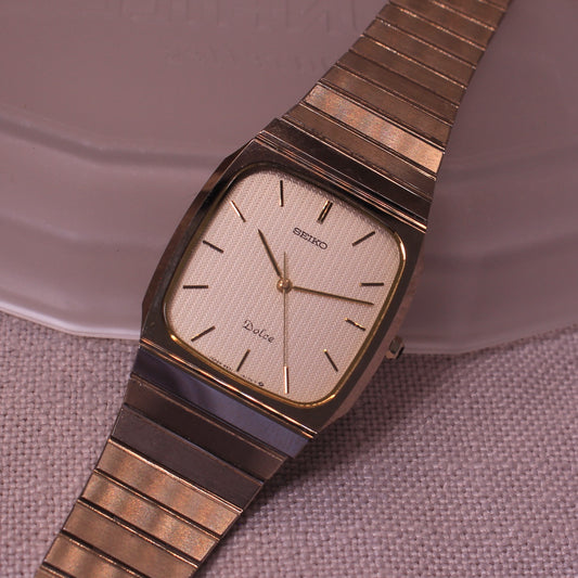 Pristine Vintage Seiko Dolce Tungsten Carbide Watch - 9531-5140 - 1989
