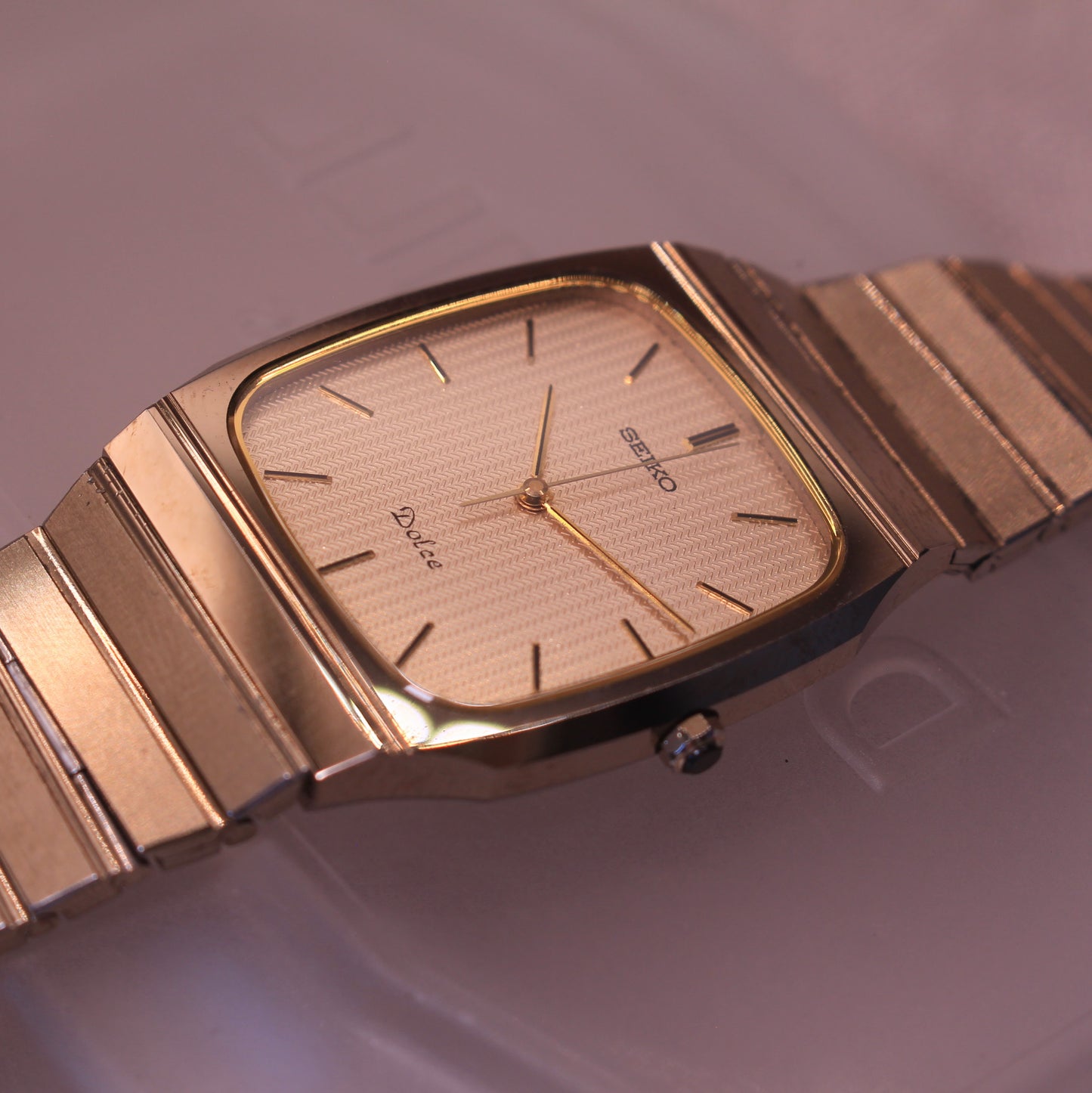 Pristine Vintage Seiko Dolce Tungsten Carbide Watch - 9531-5140 - 1989