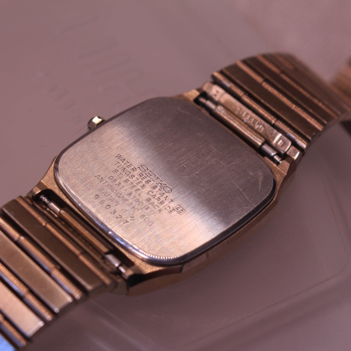 Pristine Vintage Seiko Dolce Tungsten Carbide Watch - 9531-5140 - 1989