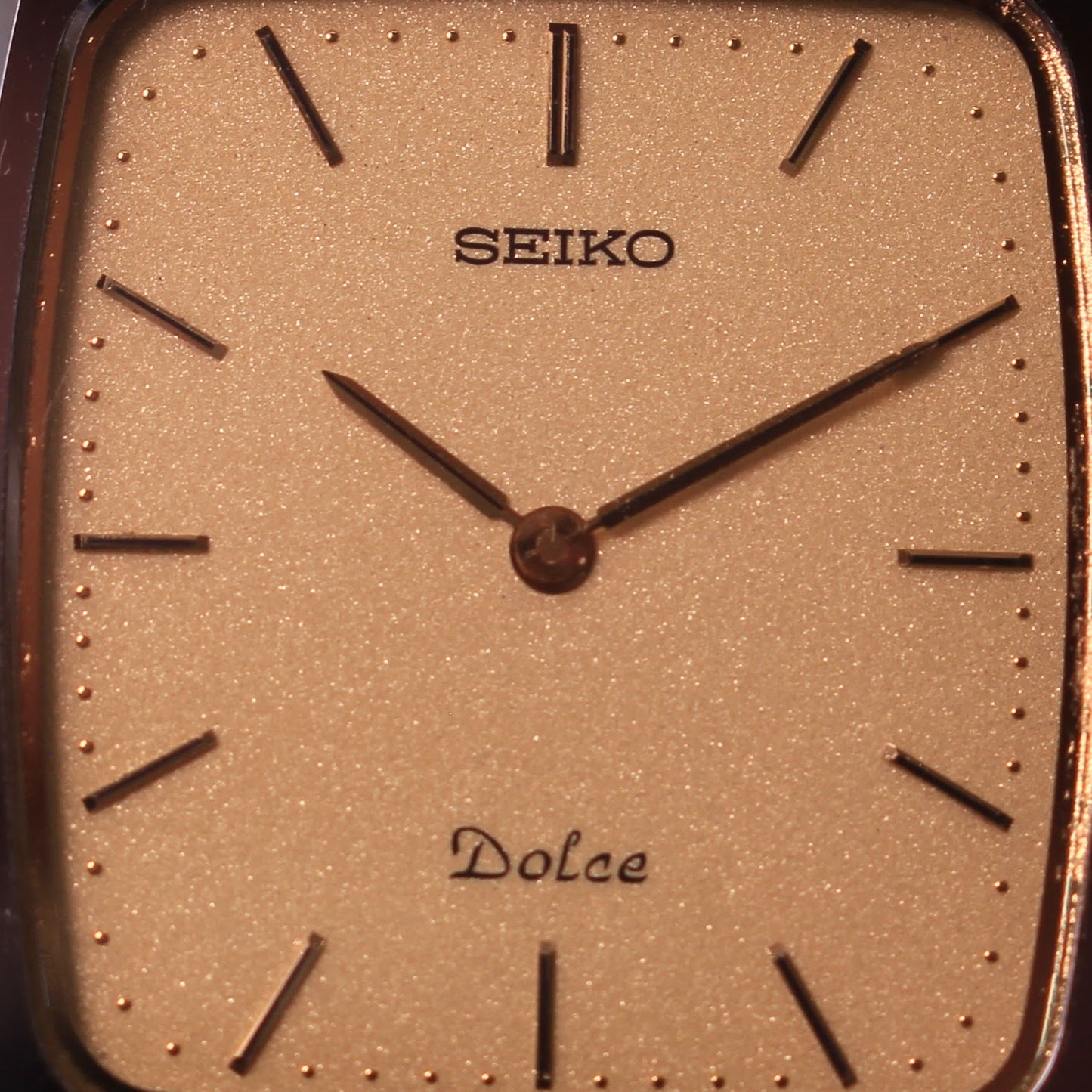 Vintage Seiko Dolce Tank Tungsten Carbide Dress Watch - 9530-5030 - 1986
