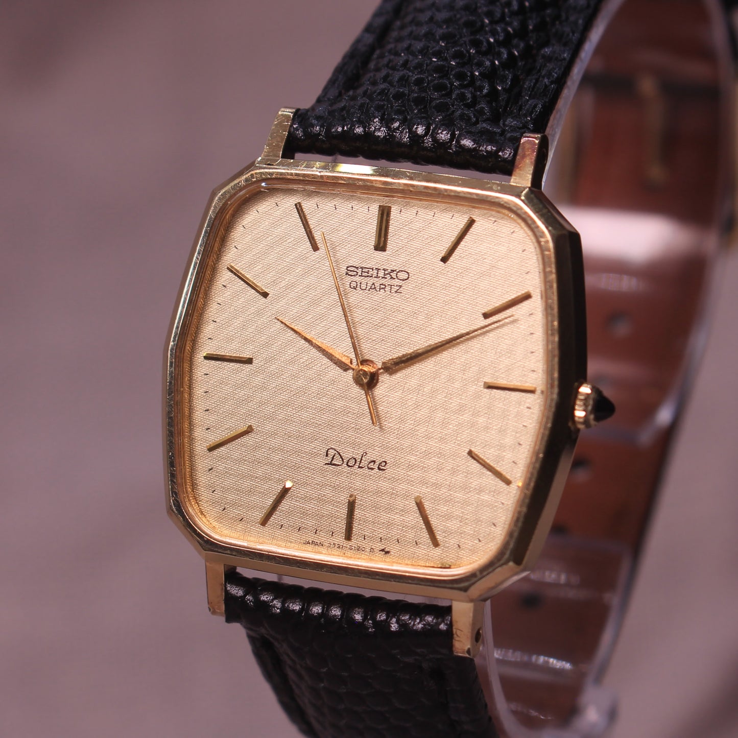 Seiko Dolce Hexagonal Textured Dial Mens Dress Watch - 7731-5120 - 1987