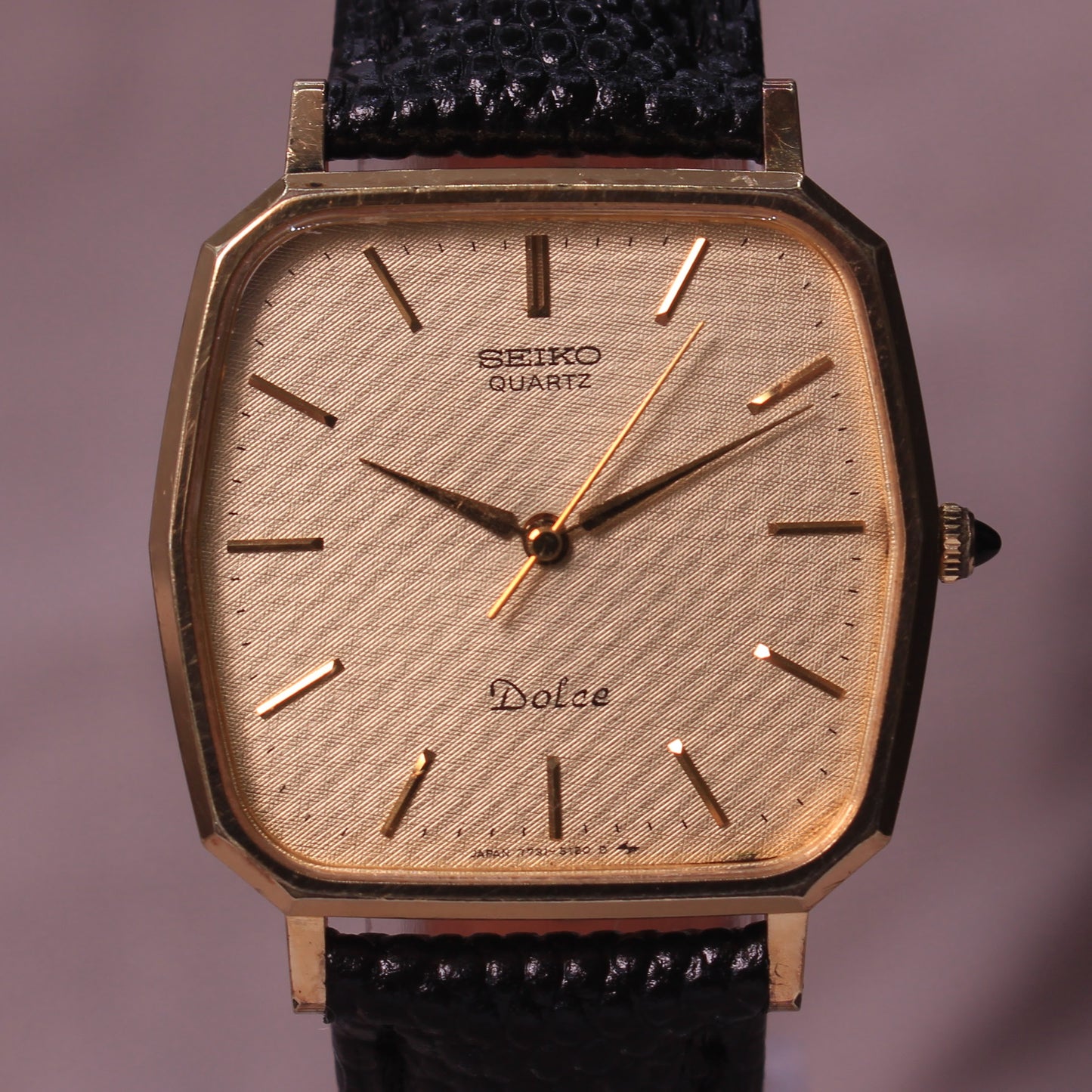 Seiko Dolce Hexagonal Textured Dial Mens Dress Watch - 7731-5120 - 1987