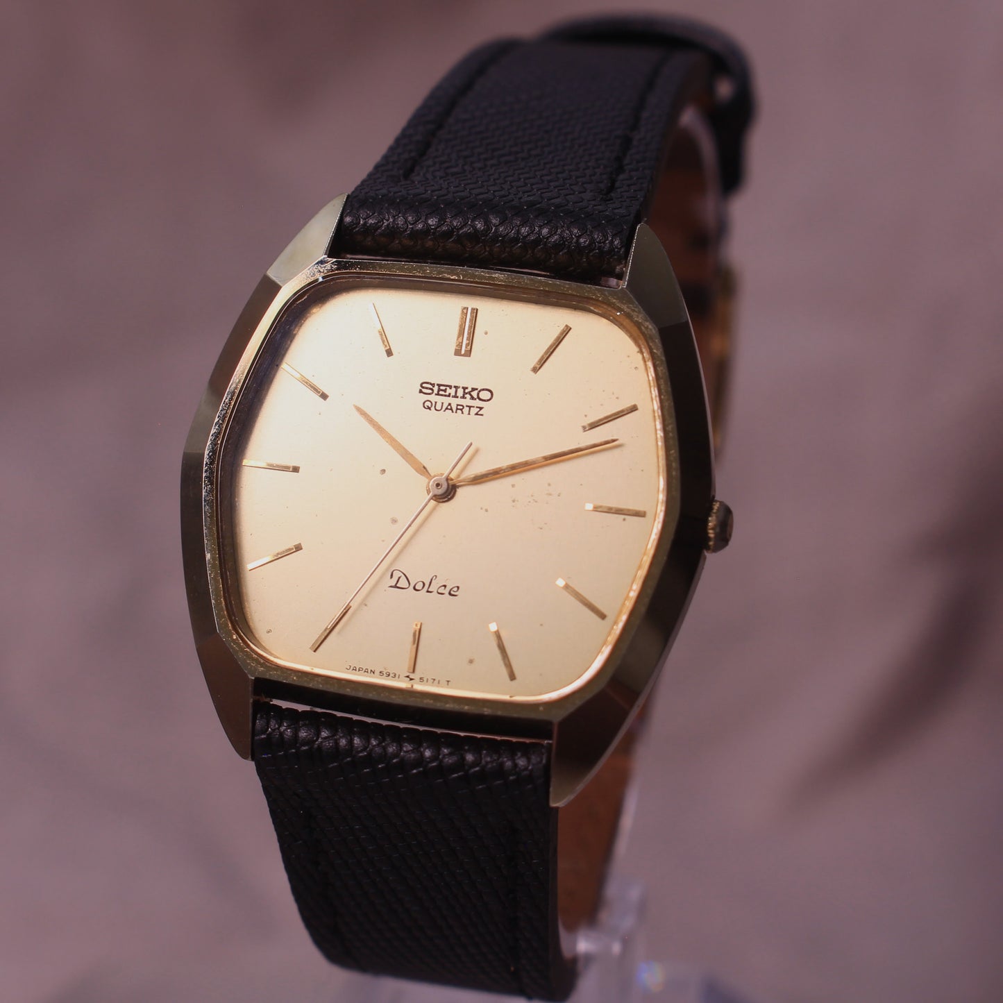 Vintage Seiko Dolce Mens Hexagonal Dress Watch - Tungsten - 5931-5180 - 1980