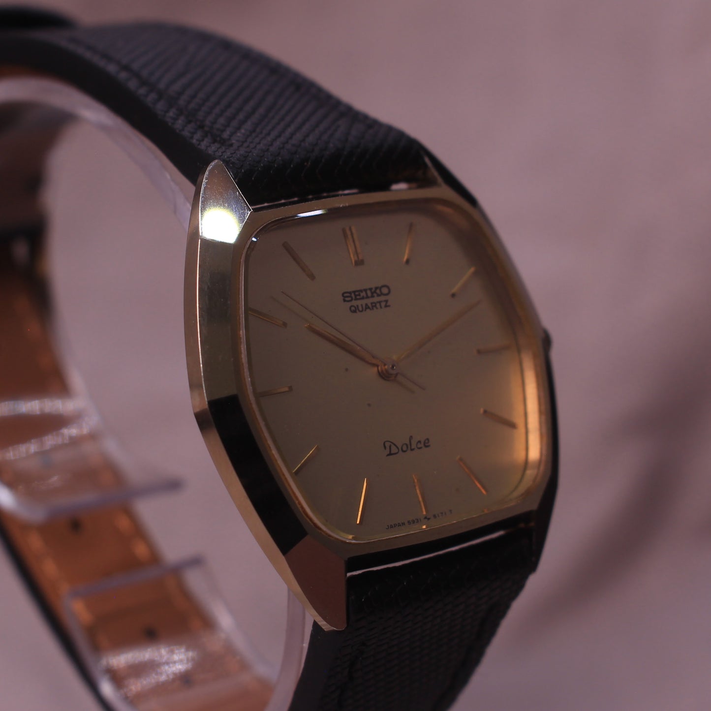 Vintage Seiko Dolce Mens Hexagonal Dress Watch - Tungsten - 5931-5180 - 1980