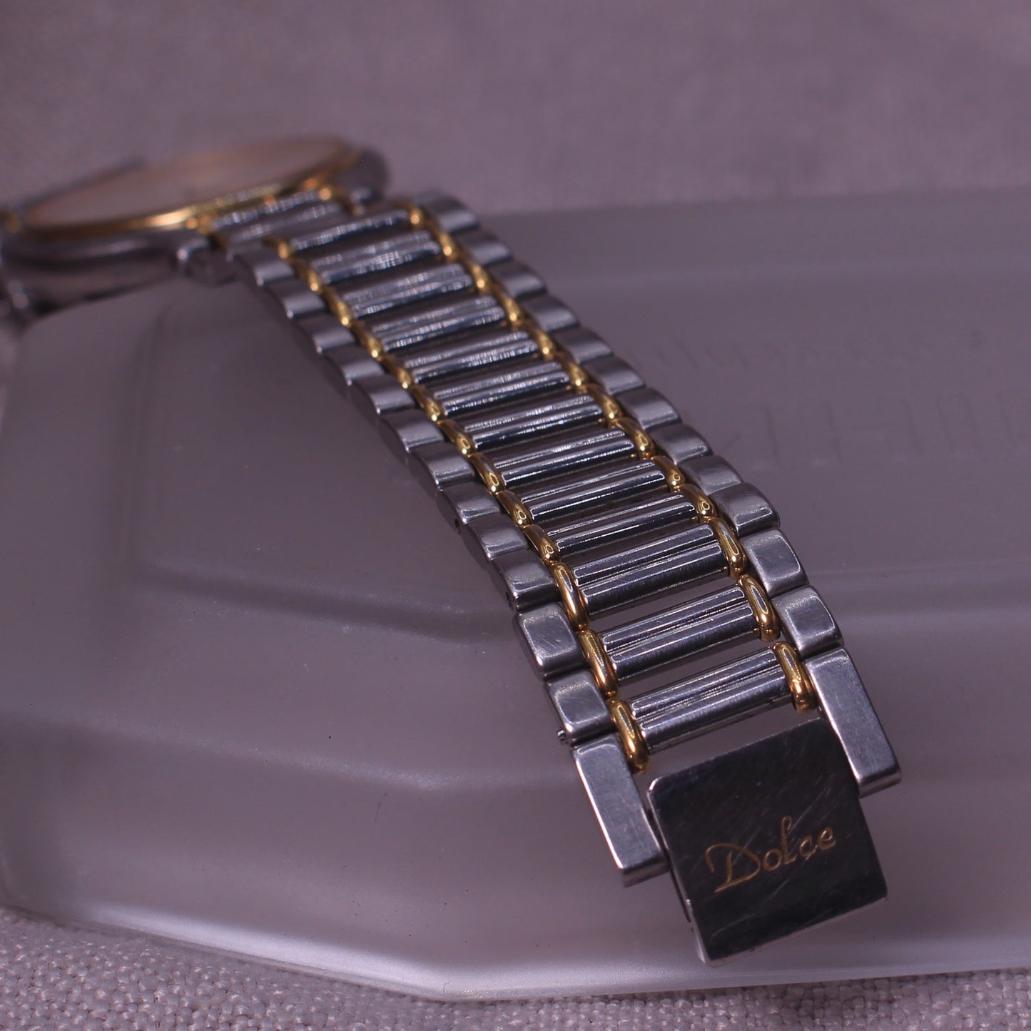 Vintage Seiko Dolce Roman Dial White Face Mens Dress Watch - 7741-6050 - 1990