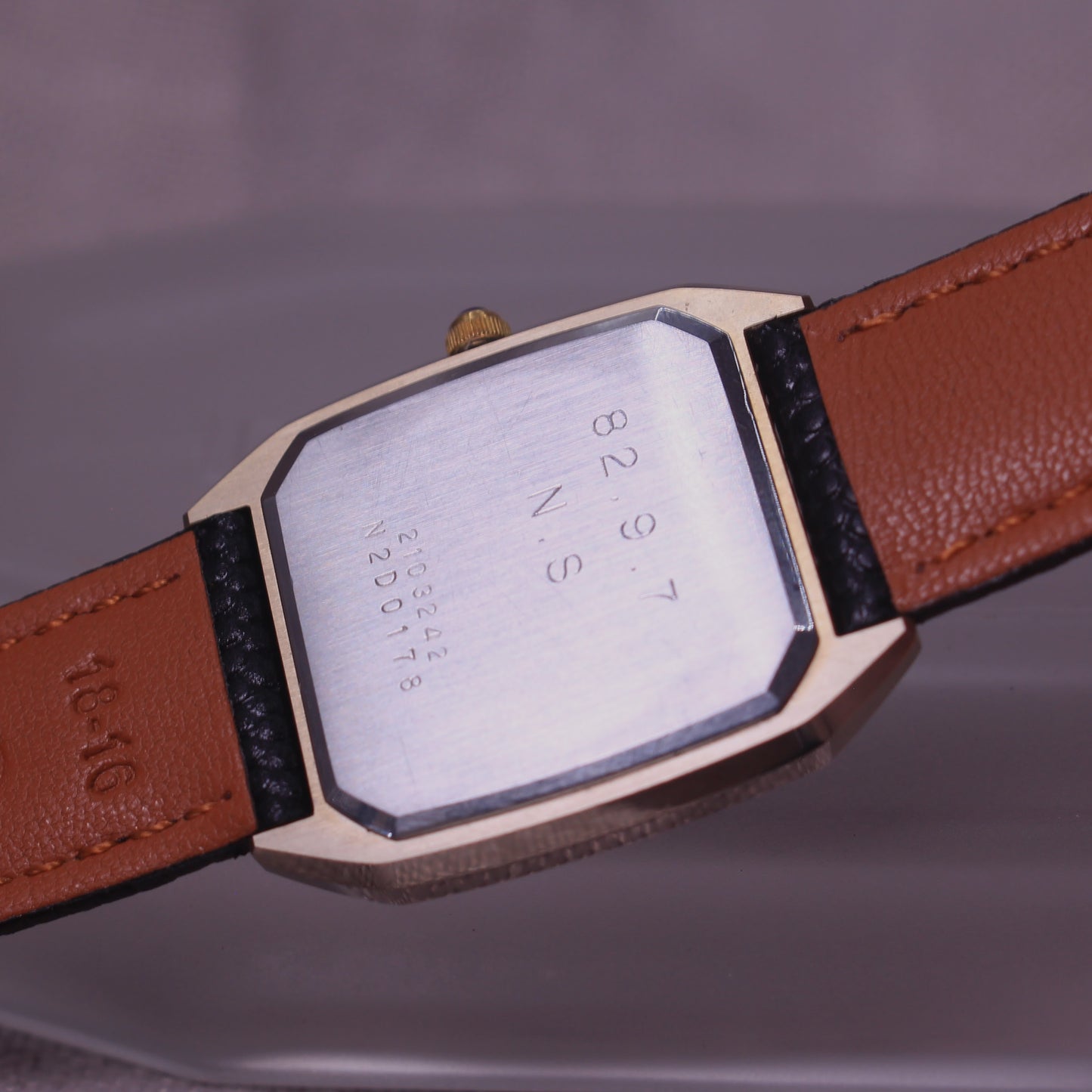 Vintage Waltham Dynax C.A. Ceramic Tank Style Dress Watch - Black Dial - 1980s