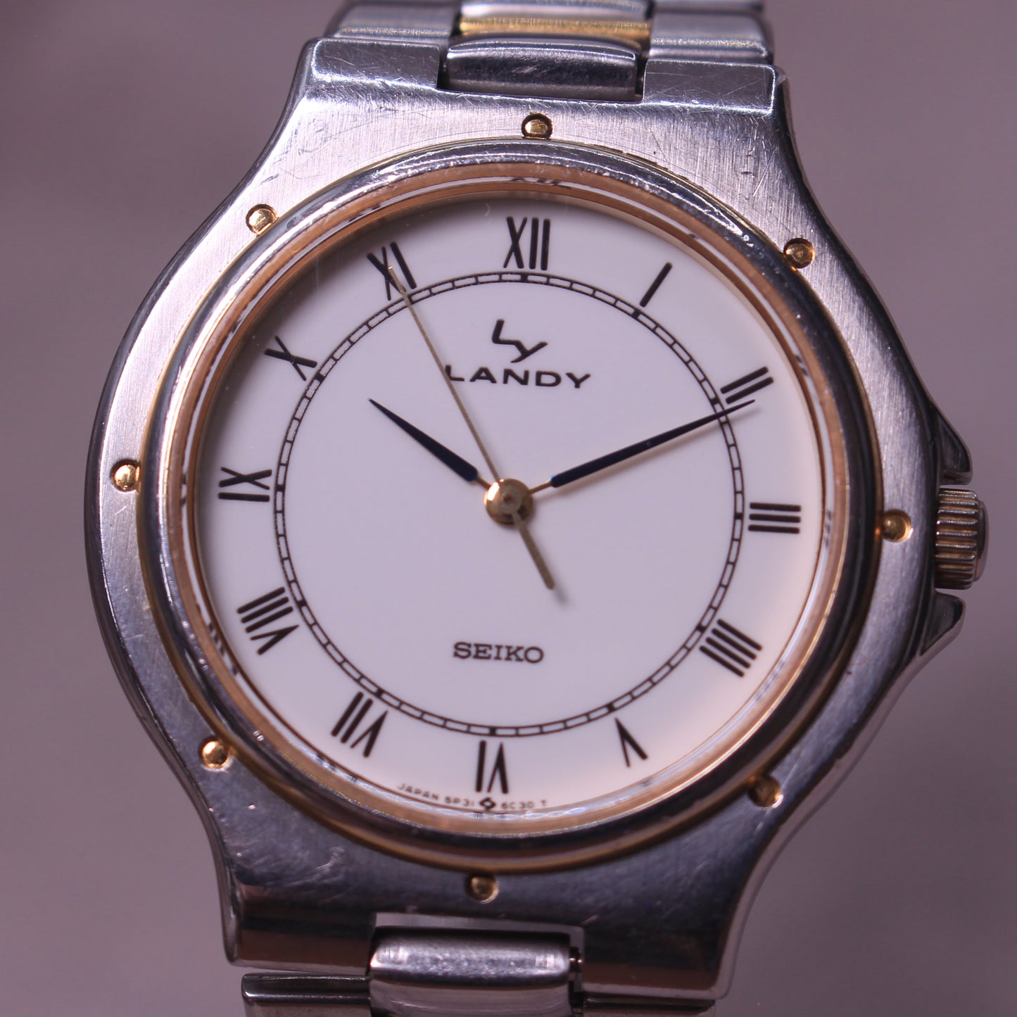 Vintage Seiko Landy Roman Dial Dress Watch - Two Tone - 5P31-6B00 - 1987