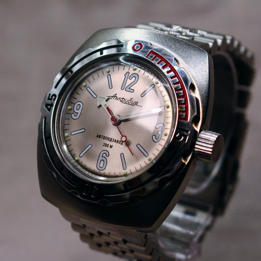 Vintage Vostok Amphibia 200m Automatic Diver Russian Mens Watch