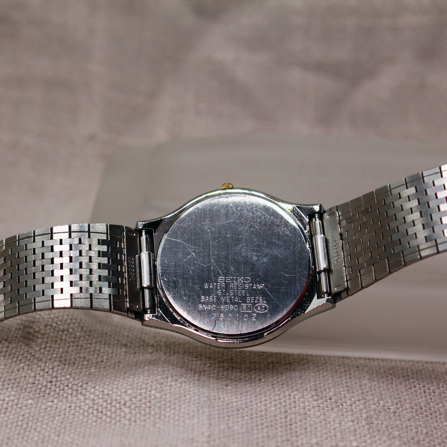 Vintage Seiko Dolce Mens Two Tone Dress Watch - 8N40-6090 - 1992