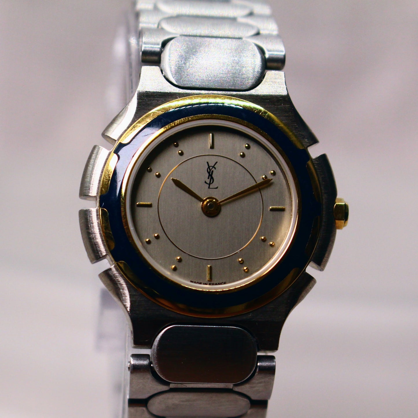 Neo-Vintage YSL Two-Tone Ladies Dress Watch - Made in France - 1990s