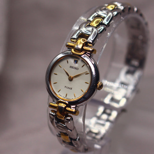 Seiko Tissé Ladies Two-Tone Dress Watch - 1F20-K30 - 1992