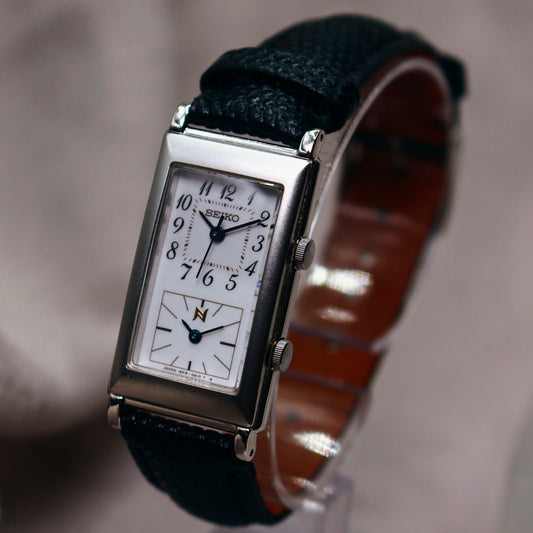 Seiko Lukia Dual Time Silver Watch - 1EFW-5A00 - 1996