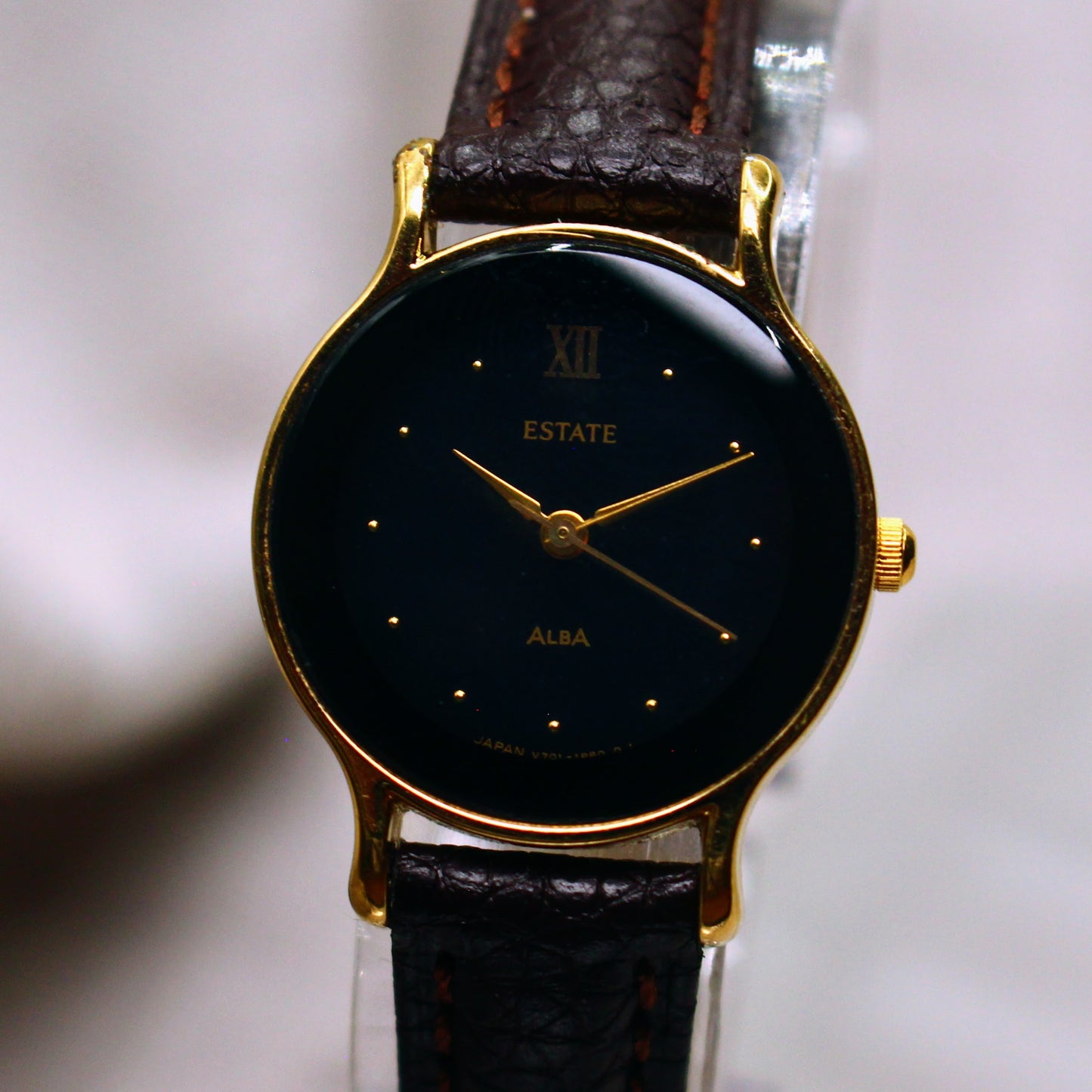 Vintage Alba Estate Womens Black Dress Watch - V701-1M50 - 1990s