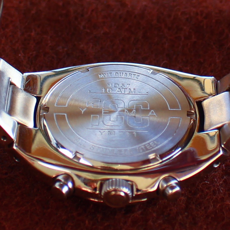 Neo-Vintage Yema Integrated Bracelet Chronograph Mens Watch - Blue Dial - 1990s