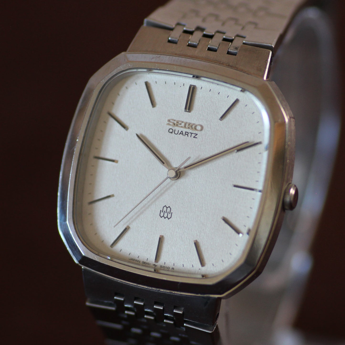 Rare Seiko Twin Quartz Cushion Dress Watch - 9641-5010 - 1980