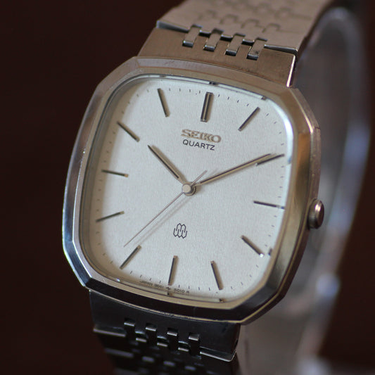 Rare Seiko Twin Quartz Cushion Dress Watch - 9641-5010 - 1980