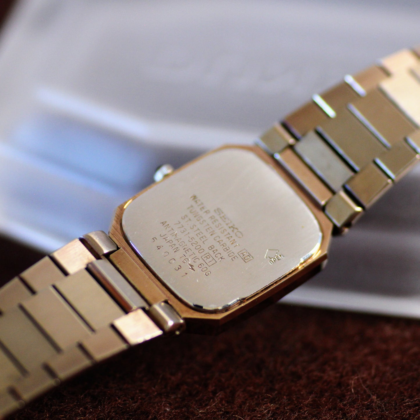 Vintage Seiko Dolce Tungsten Mens Tank Watch - 7731-5200 - 1985