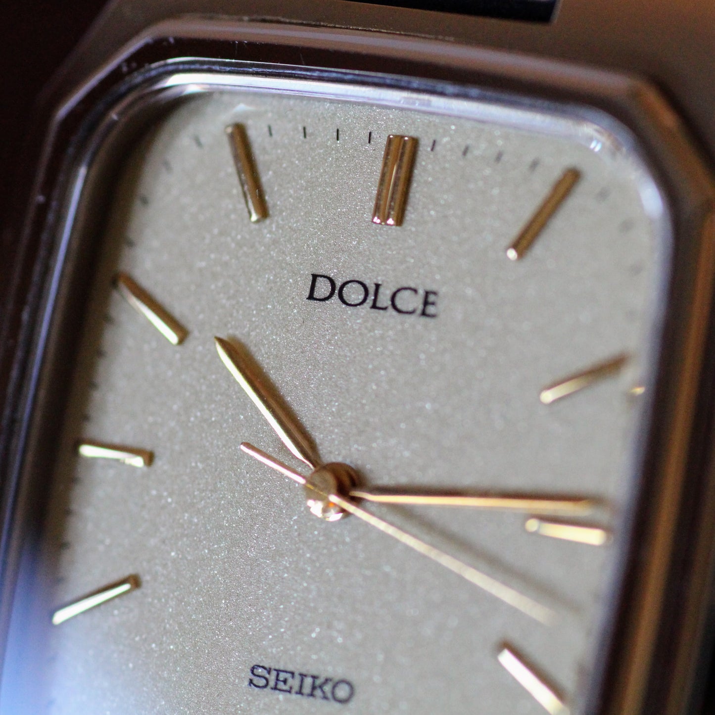Vintage Seiko Dolce Tank Tungsten Carbide Dress Watch - 8N41-5190 - 1991
