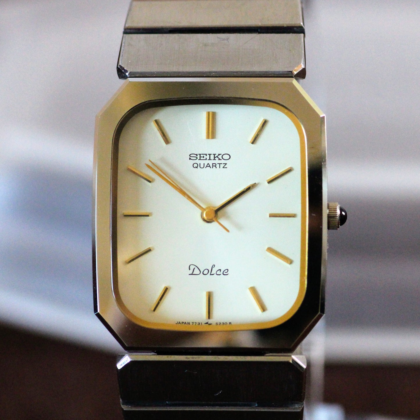 Vintage Seiko Dolce Tungsten Mens Tank Watch - 7731-5200 - 1985
