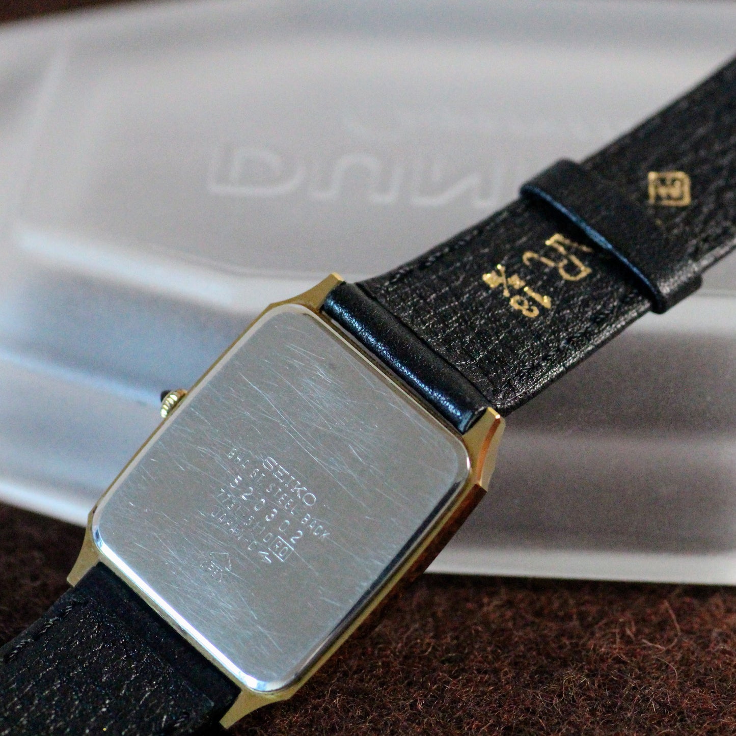 Vintage Seiko Dolce Hardened-Case Mens Tank Dress Watch - 7731-5110 - 1985