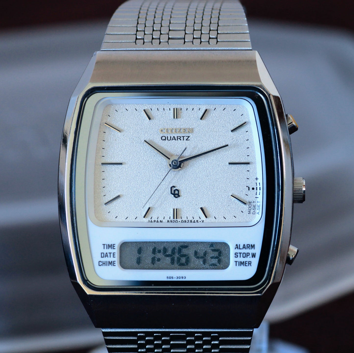 Vintage Citizen Ana-Digi Quartz Mens Watch - 1980s