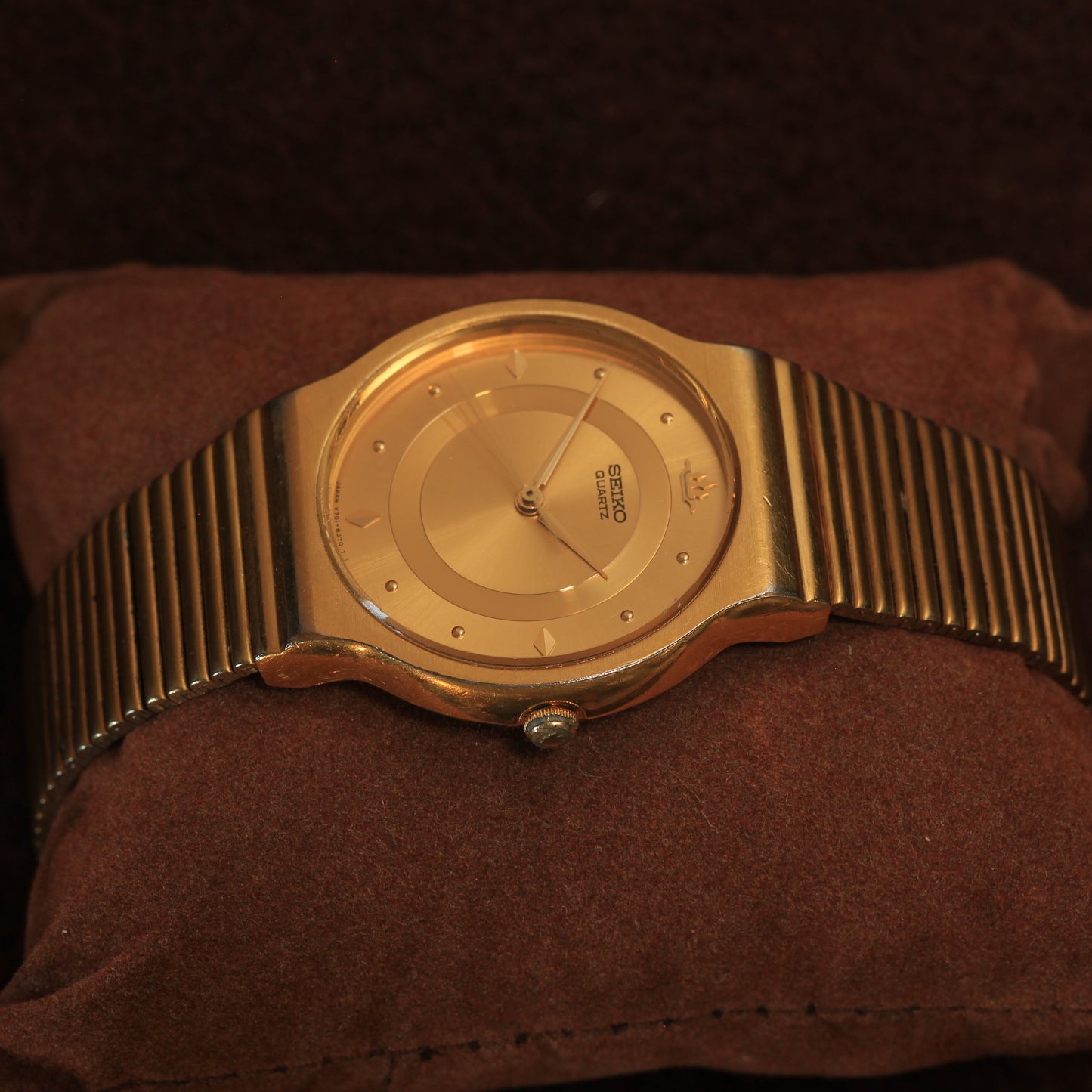 Neo-vintage Seiko Galaxy Mens Gold Dress Watch - V701-6K90 - 1991