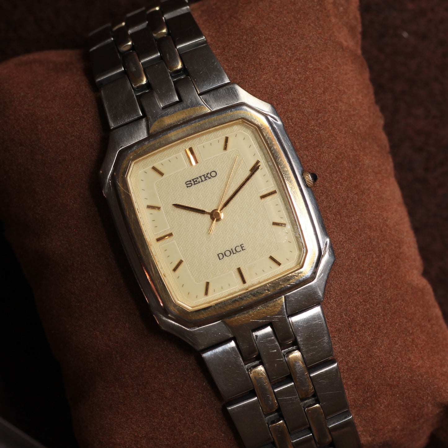 Vintage Seiko Dolce Two-Tone Mens Dress Watch - 8J41-5020 - 1998