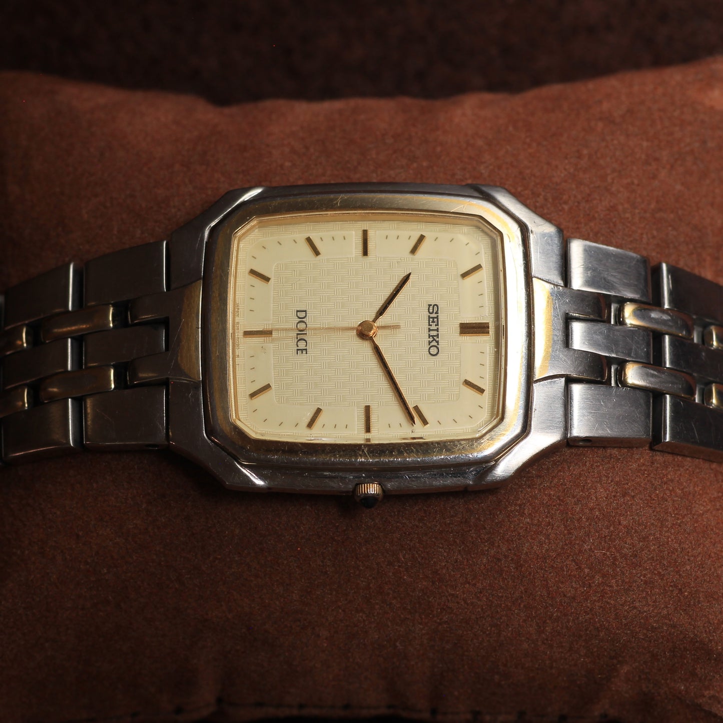 Vintage Seiko Dolce Two-Tone Mens Dress Watch - 8J41-5020 - 1998