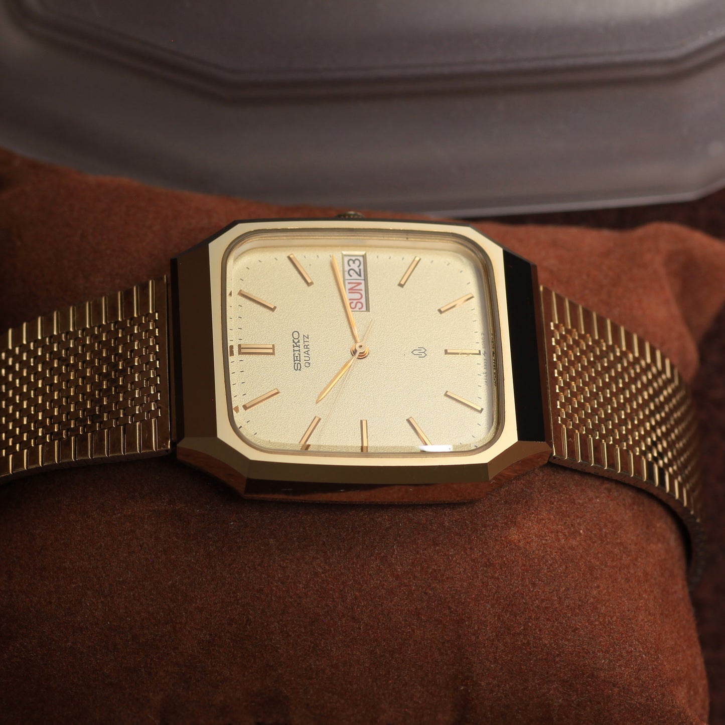 Vintage Seiko Seagull Square Mens Dress Watch - 5933-5080 - 1981