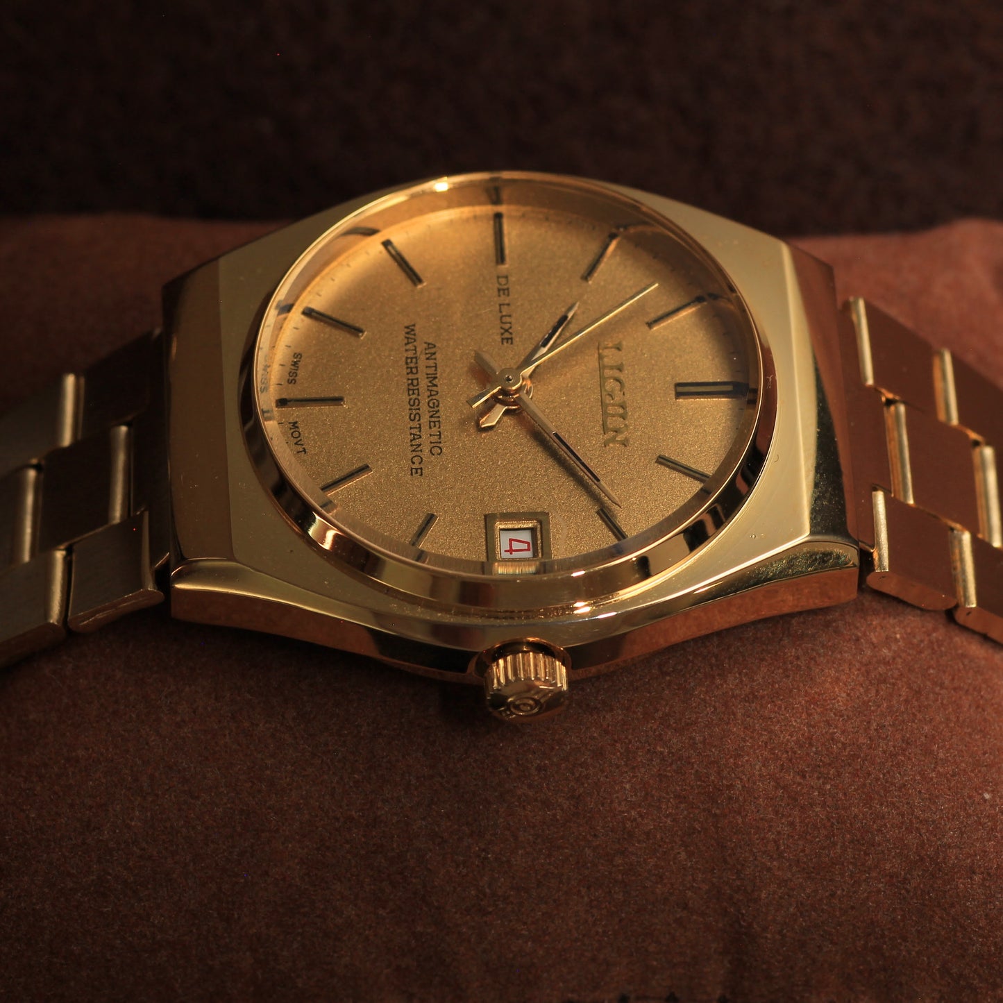 Vintage Ligin De Luxe Swiss Mens Dress Watch - Hong Kong Assembled
