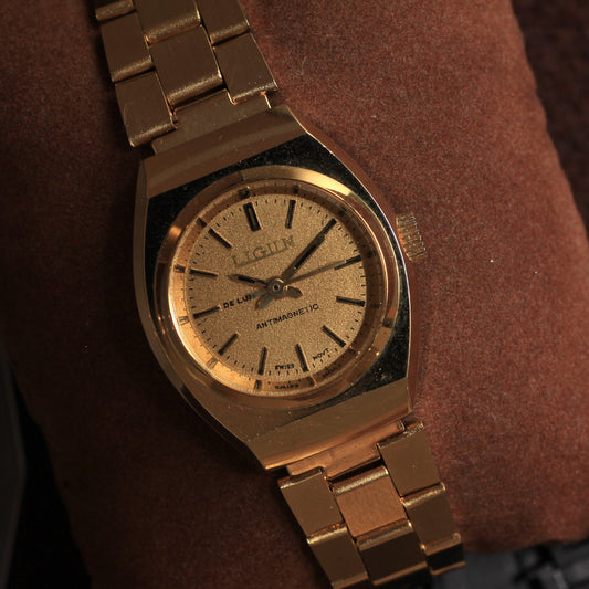 Vintage Ligin De Luxe Swiss Womens Dress Watch - Hong Kong Assembled