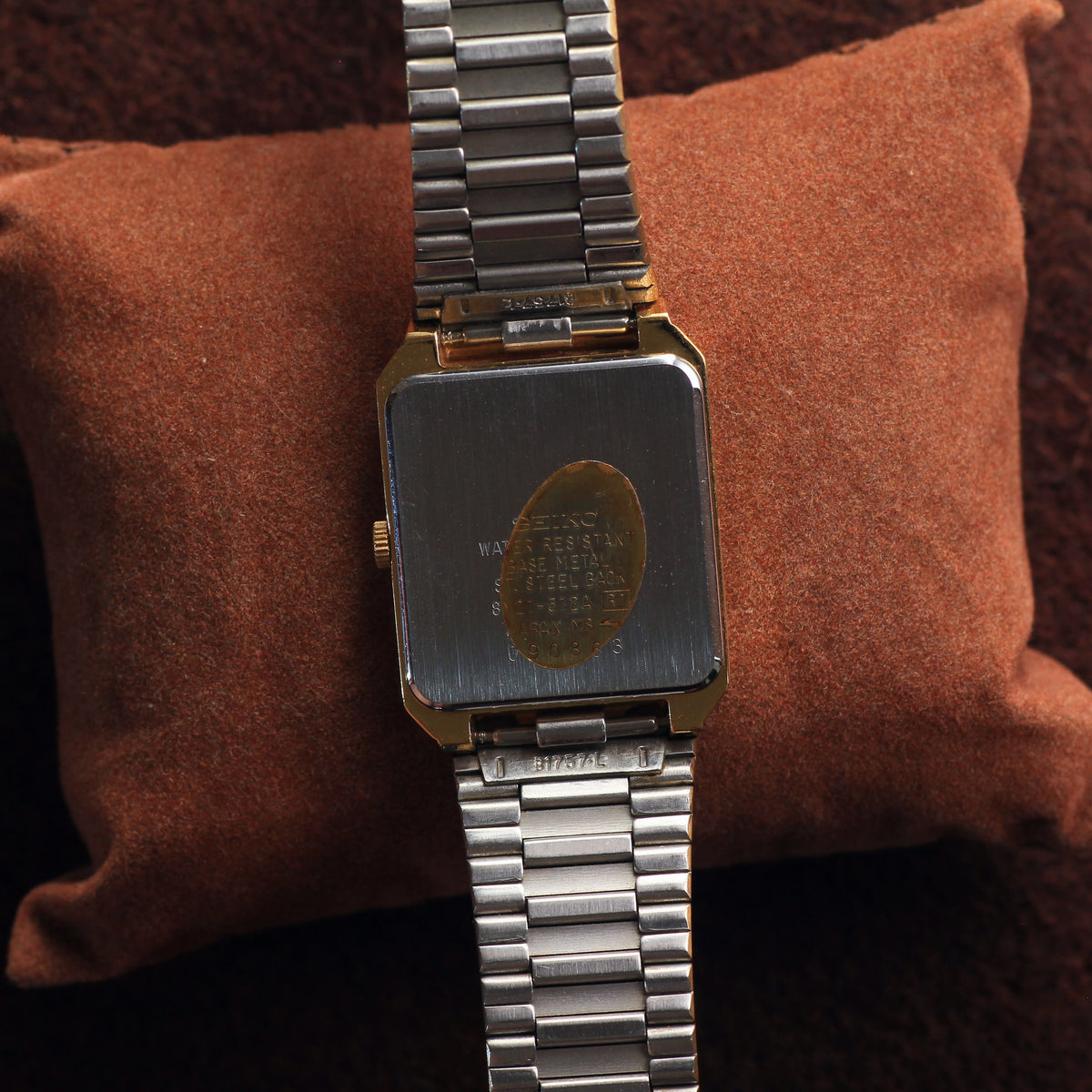 Vintage Seiko Quartz Gold Tank Mens Dress Watch - 8Y21-512A - 1989