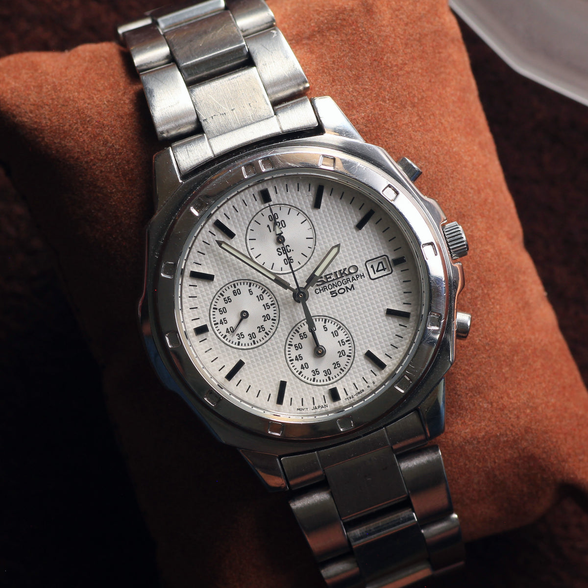 Neo-Vintage Seiko Chronograph 50M Mens Watch - 7T92-0CA0 - 1996