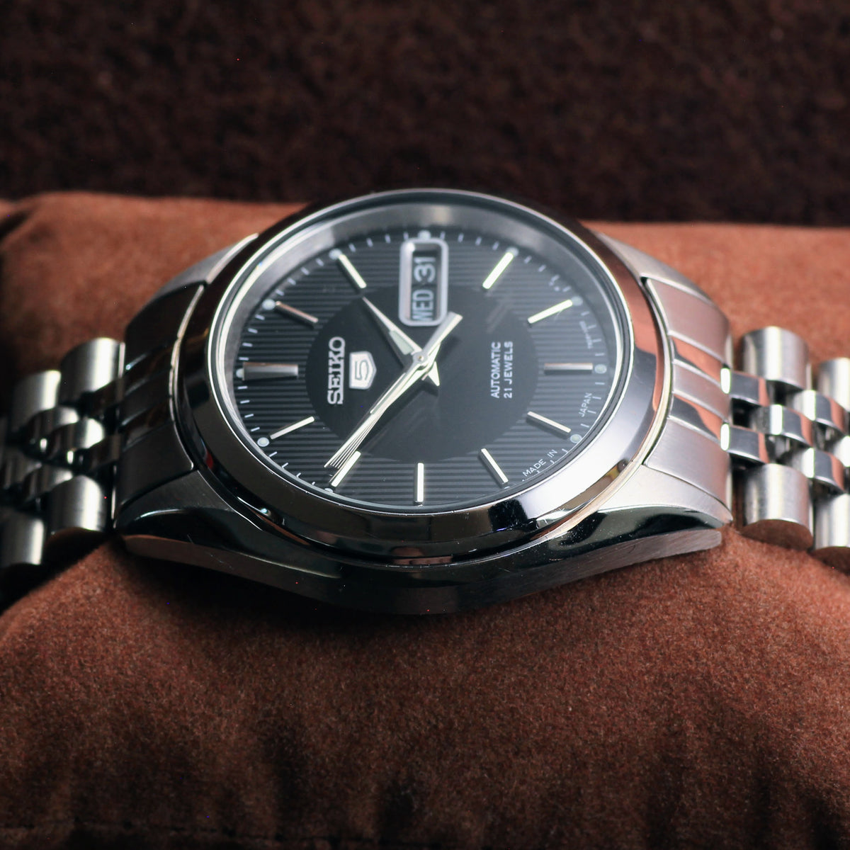 Neo-Vintage Seiko 5 Automatic Textured Dial Mens Watch - 7S26-03V0 - 2011