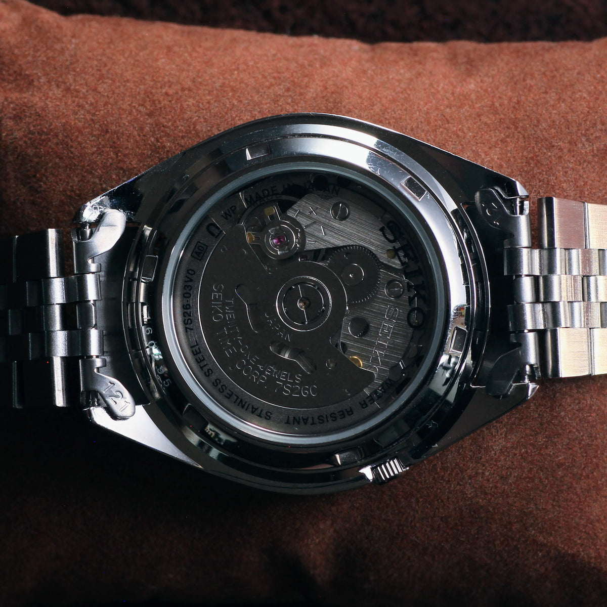 Neo-Vintage Seiko 5 Automatic Textured Dial Mens Watch - 7S26-03V0 - 2011