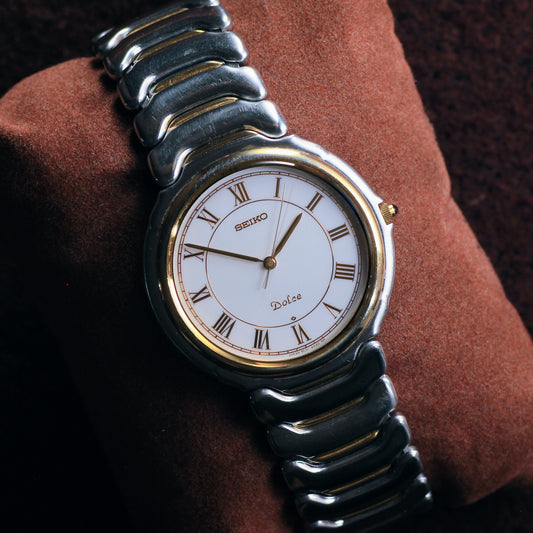 Vintage Seiko Dolce Integrated Bracelet Mens Watch - 5E31-6A20 - 1998