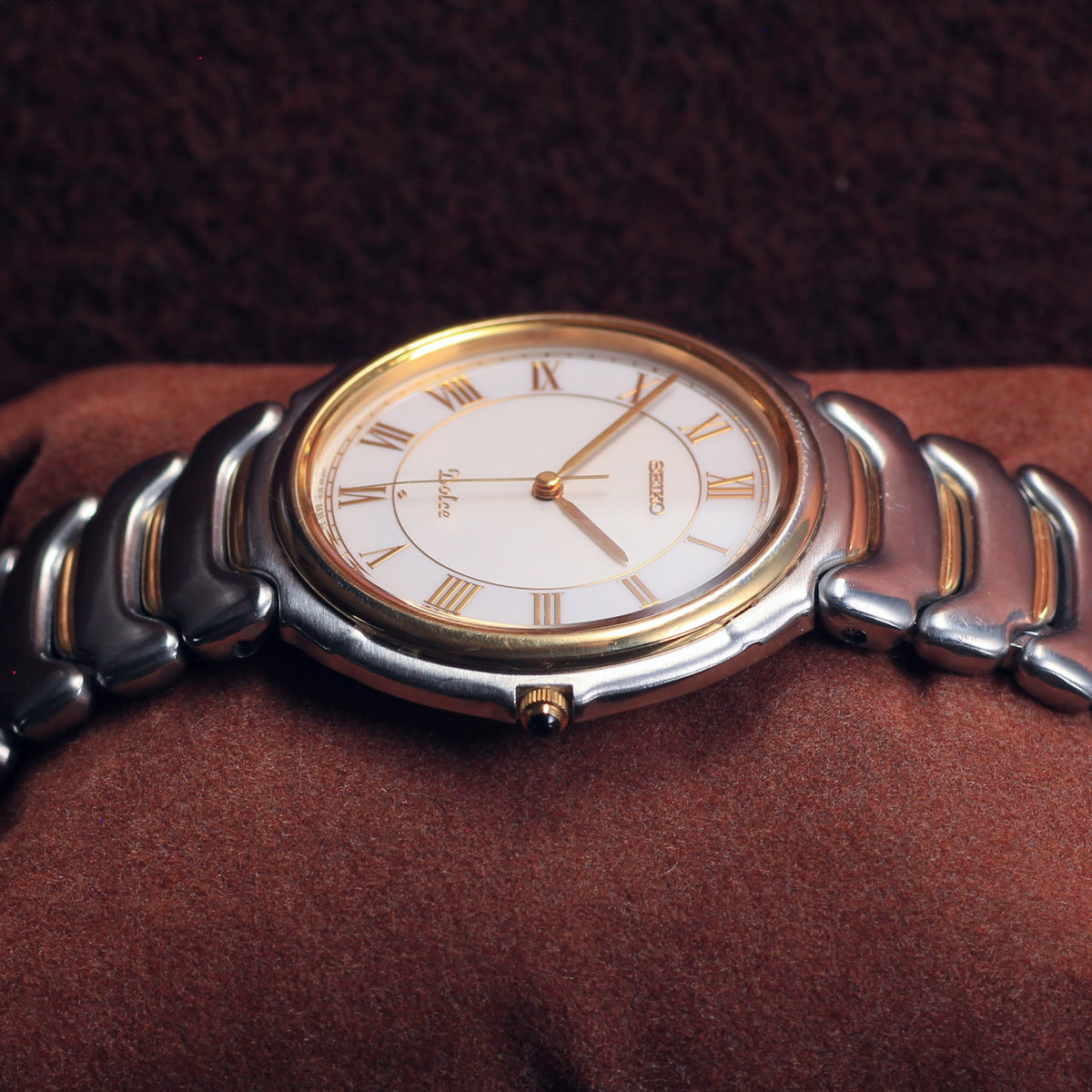 Vintage Seiko Dolce Integrated Bracelet Mens Watch - 5E31-6A20 - 1998