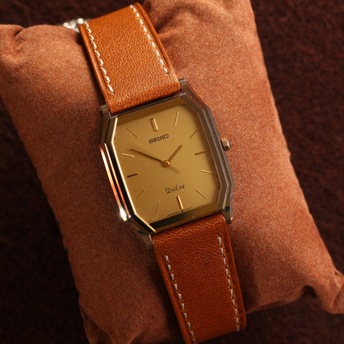 Vintage Seiko Dolce Tungsten Carbide Mens Watch - Kawasaki Kisen - 1987