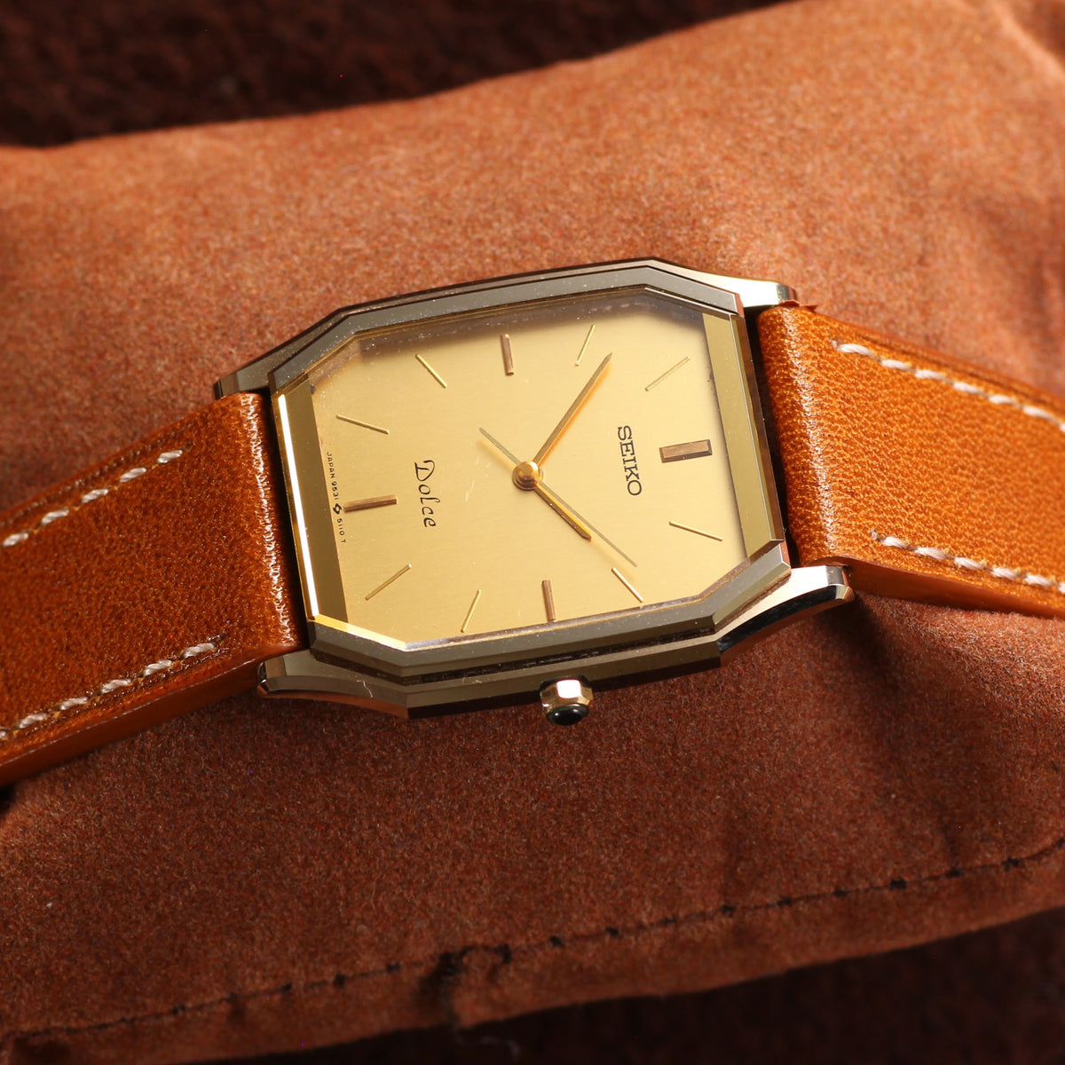 Vintage Seiko Dolce Tungsten Carbide Mens Watch - Kawasaki Kisen - 1987
