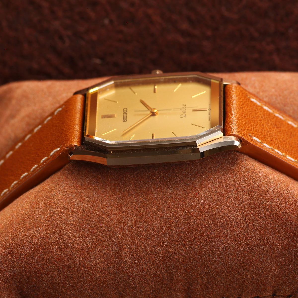 Vintage Seiko Dolce Tungsten Carbide Mens Watch - Kawasaki Kisen - 1987