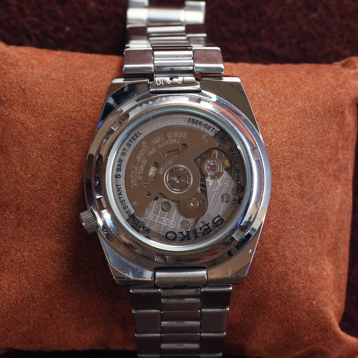 Neo-Vintage Seiko 5 Automatic White Face Mens Watch - 7S26 - 2000