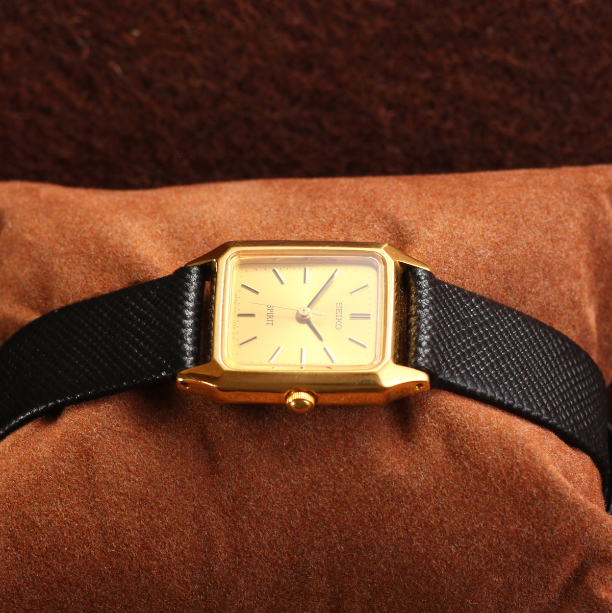 Vintage Seiko Spirit Gold Tank Womens Watch - 4N21-5190 - 1995