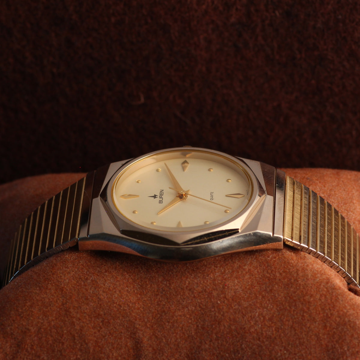Buren Swiss quartz two-tone dress watch, view 3
