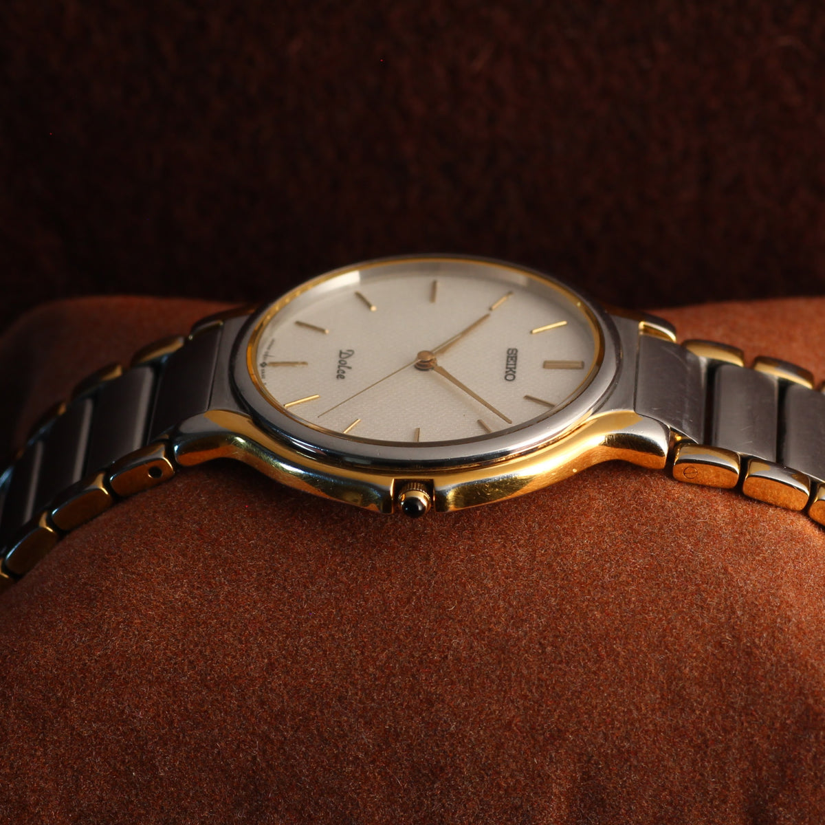 Seiko Dolce slim two-tone dress watch 5E31-6A30, view 2