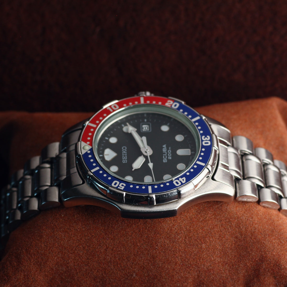 Seiko Scuba Pepsi bezel dive watch 7N35-6000, view 2