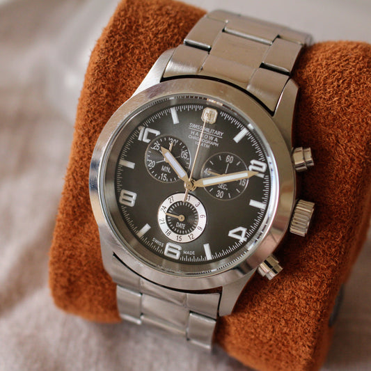 Swiss Military Hanowa Chrono Watch Swiss Made Chronograph Good Condition