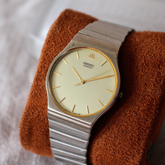 Seiko Galaxy Two-tone Watch 1988 Quartz 5Y31 Vintage Steel Great Condition