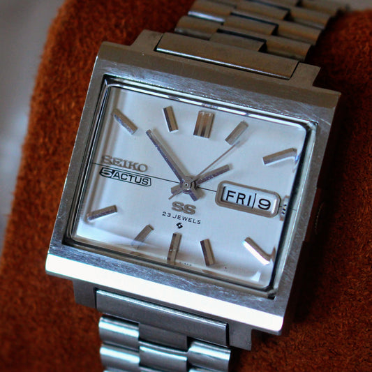 1972 Seiko 5 Actus SS Automatic Watch Hacking JDM Great Condition - 6106-5440