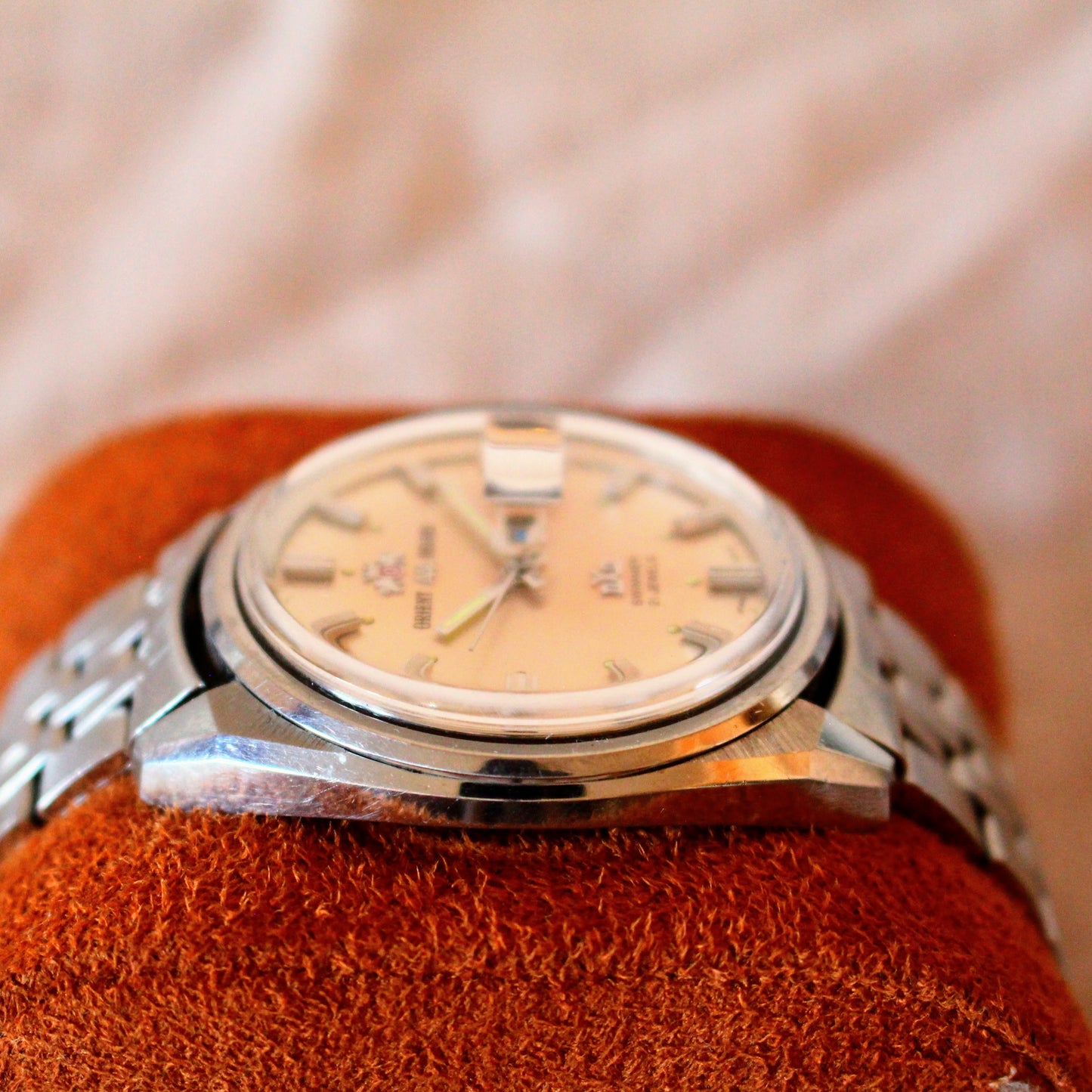 Vintage Jumbo Orient AAA Deluxe Swimmer Automatic Double Cyclops Watch - c.1970